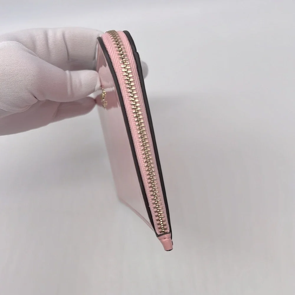 Kate Spade Lucy Patent Leather Medium L-zip Wristlet Tea Rose